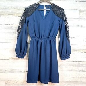 express navy blue dress Navy blue dress Express M (8-10) Like new
